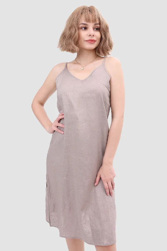 Midi dresses with embroidered accents for a unique and detailed design Daisy Linen Slip Dress Midi dresses with embroidered accents for a unique and detailed design Daisy Linen Slip Dress