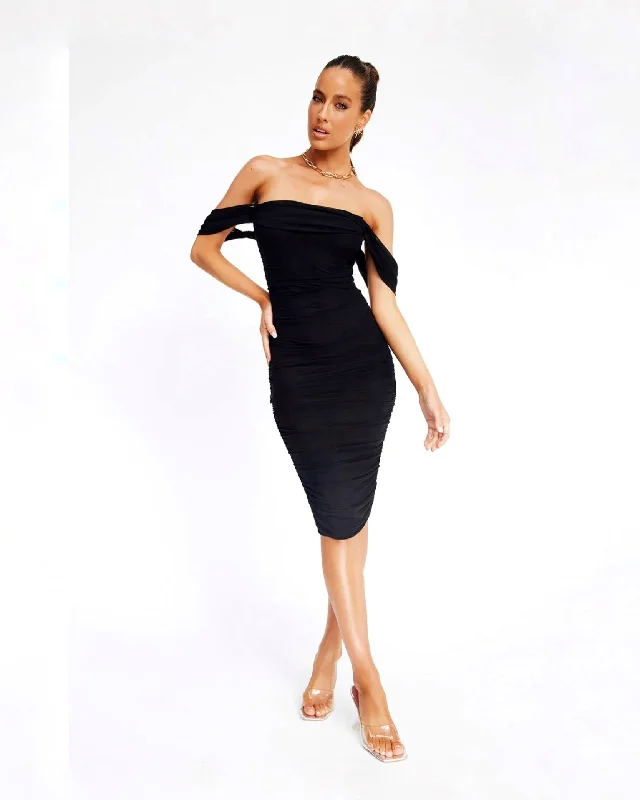 A - line midi dresses with floral prints for spring brunches MATIL MIDI DRESS -BLACK A - line midi dresses with floral prints for spring brunches MATIL MIDI DRESS -BLACK