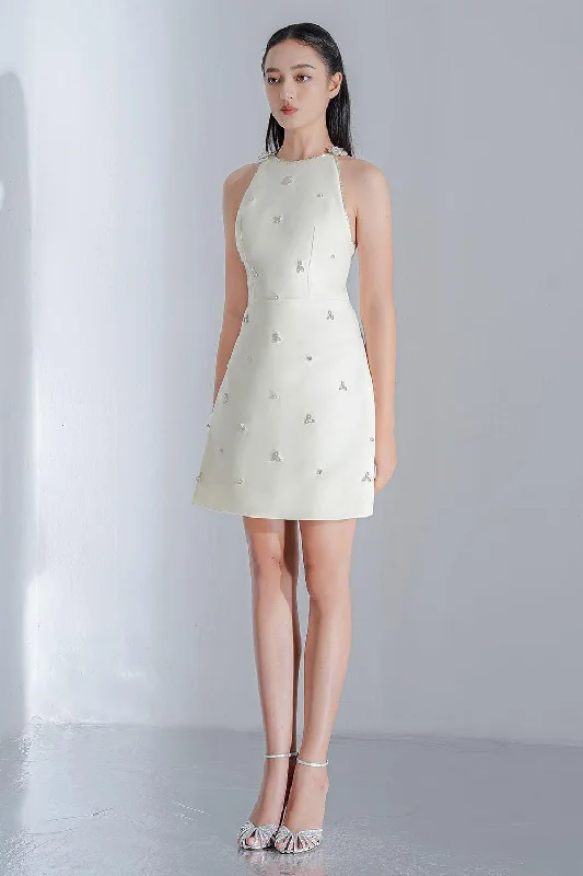 Mini dresses with ribbed textures for a unique appearance Althea A-line Sleeveless Jacquard Mini Dress Mini dresses with ribbed textures for a unique appearance Althea A-line Sleeveless Jacquard Mini Dress