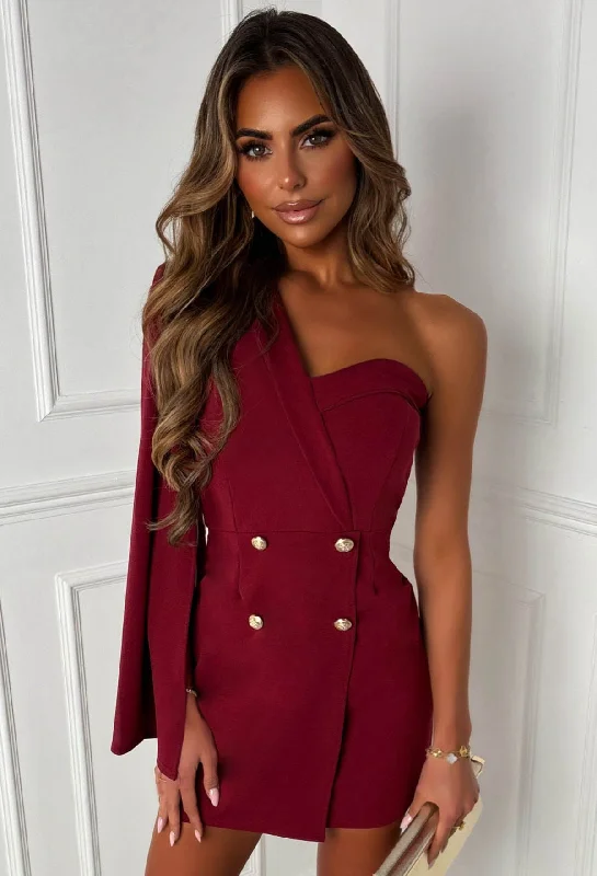 Mini dresses with pocket details for added functionality Bossin Forever Burgundy Blazer Mini Dress Mini dresses with pocket details for added functionality Bossin Forever Burgundy Blazer Mini Dress
