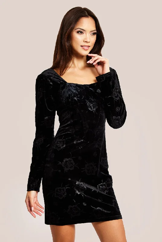 Mini dresses with patchwork designs for a unique style Liquorish Corset Detail Mini Black Velvet Dress Mini dresses with patchwork designs for a unique style Liquorish Corset Detail Mini Black Velvet Dress