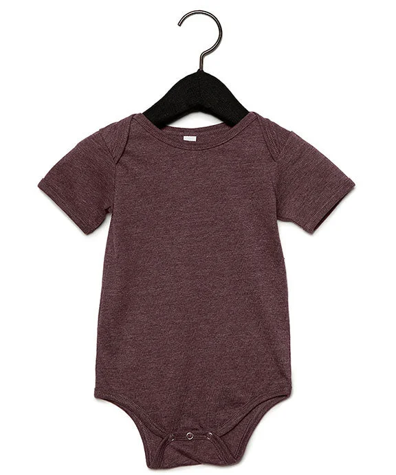 100B - Bella + Canvas Infant Jersey Short-Sleeve One-Piece | Heather Maroon