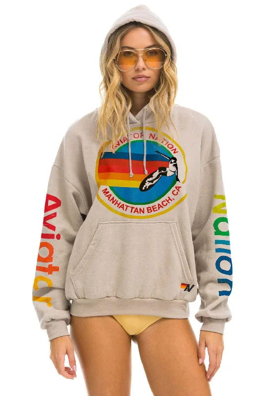 AVIATOR NATION MANHATTAN BEACH RELAXED PULLOVER HOODIE - SAND