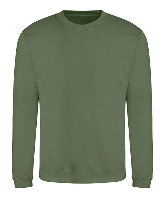JHA030 - Just Hoods By AWDis Adult Midweight College Crewneck Sweatshirt | Earthy Green JHA030 - Just Hoods By AWDis Adult Midweight College Crewneck Sweatshirt | Earthy Green