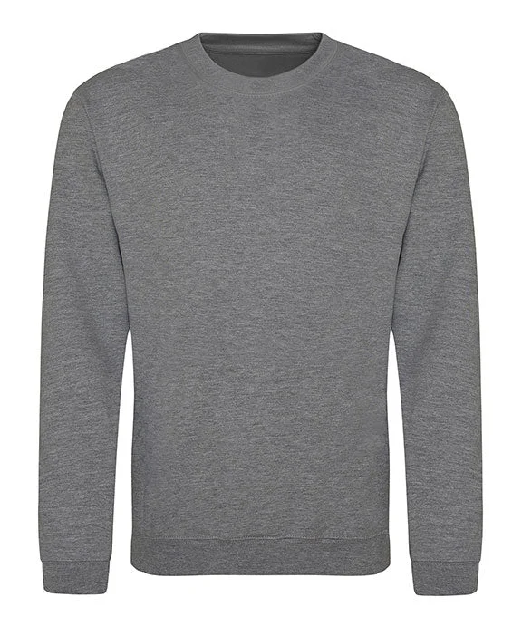JHA030 - Just Hoods By AWDis Adult Midweight College Crewneck Sweatshirt | Graphite Heather JHA030 - Just Hoods By AWDis Adult Midweight College Crewneck Sweatshirt | Graphite Heather