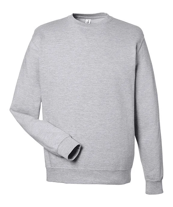 JHA030 - Just Hoods By AWDis Adult Midweight College Crewneck Sweatshirt | Heather Grey JHA030 - Just Hoods By AWDis Adult Midweight College Crewneck Sweatshirt | Heather Grey