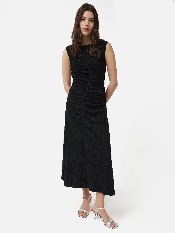 Ruched Jersey Dress | Black