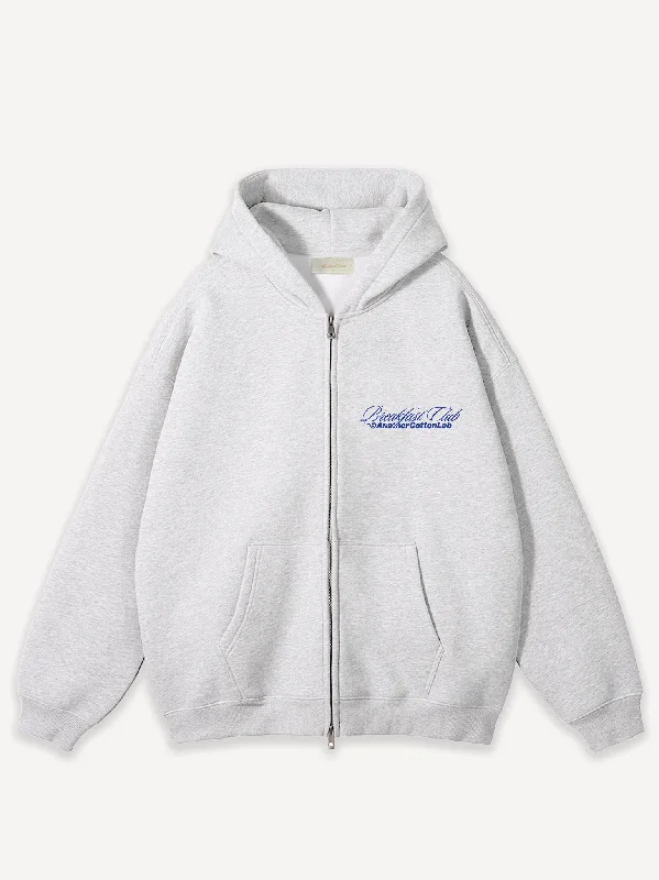 Sunday Breakfast Oversized Zip Hoodie