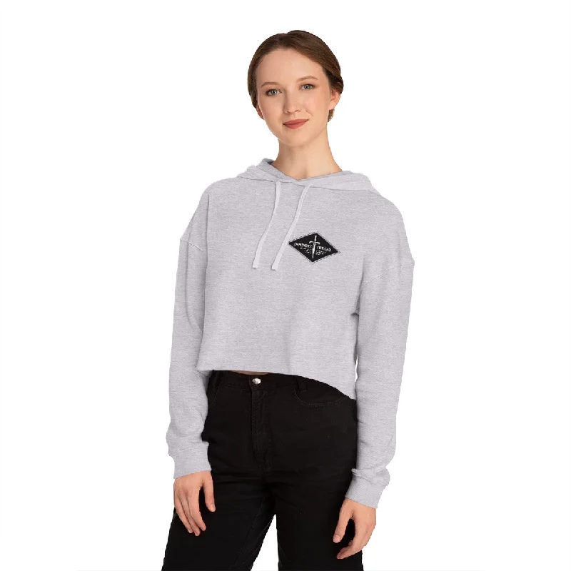 Women’s Black Diamond Cropped Hoodie