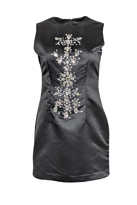 Little Black Women Dress with Sequins for a Glamorous Night Out Little Black Women Dress with Sequins for a Glamorous Night Out Cynthia Rowley - Black Satin Rhinestone Front Sleeveless Dress Sz 4 Little Black Women Dress with Sequins for a Glamorous Night Out Little Black Women Dress with Sequins for a Glamorous Night Out Cynthia Rowley - Black Satin Rhinestone Front Sleeveless Dress Sz 4