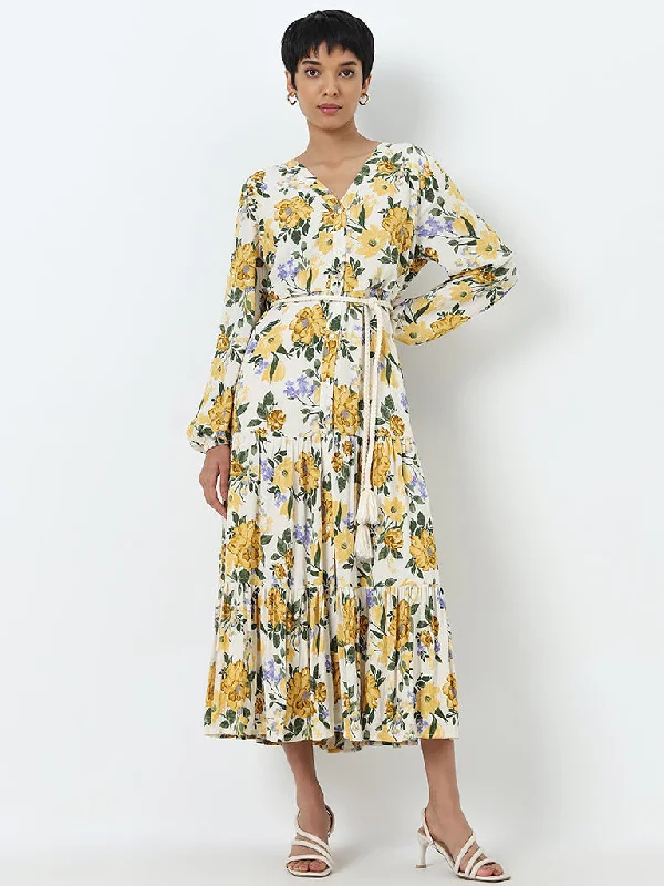 Strapless Women Dress with a Built - in Bra for Comfort and Support Strapless Women Dress with a Built - in Bra for Comfort and Support LOV Yellow Floral Printed Tiered Dress with Belt Strapless Women Dress with a Built - in Bra for Comfort and Support Strapless Women Dress with a Built - in Bra for Comfort and Support LOV Yellow Floral Printed Tiered Dress with Belt
