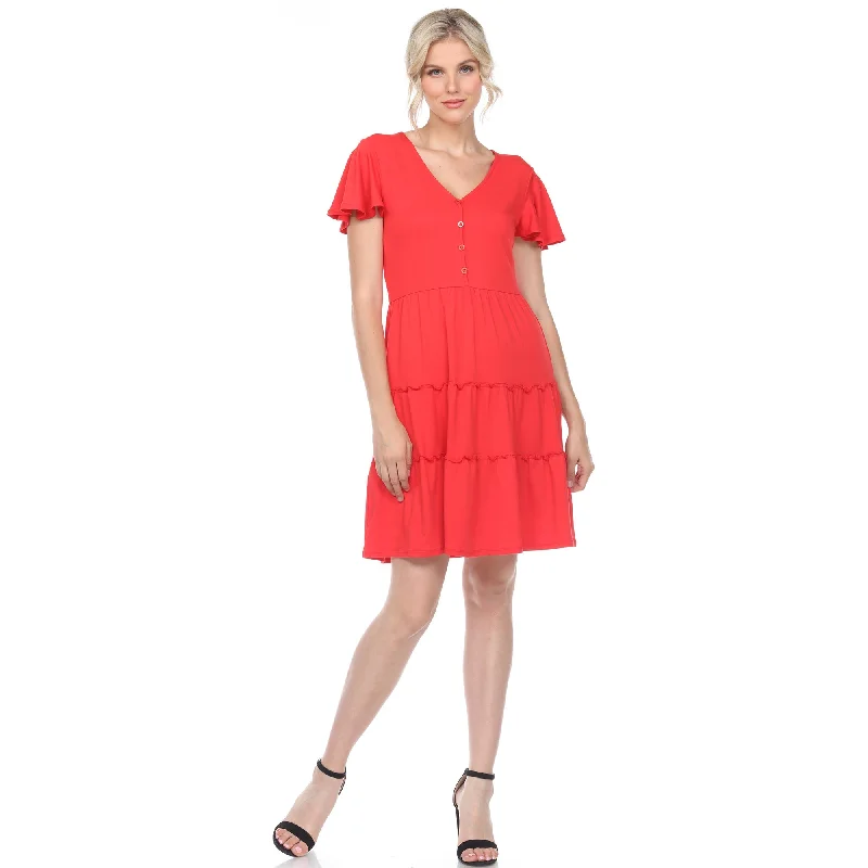 Backless Women Dress for a Sexy and Alluring Look at Evening Events Backless Women Dress for a Sexy and Alluring Look at Evening Events Short Sleeve V-neck Tiered Dress Backless Women Dress for a Sexy and Alluring Look at Evening Events Backless Women Dress for a Sexy and Alluring Look at Evening Events Short Sleeve V-neck Tiered Dress