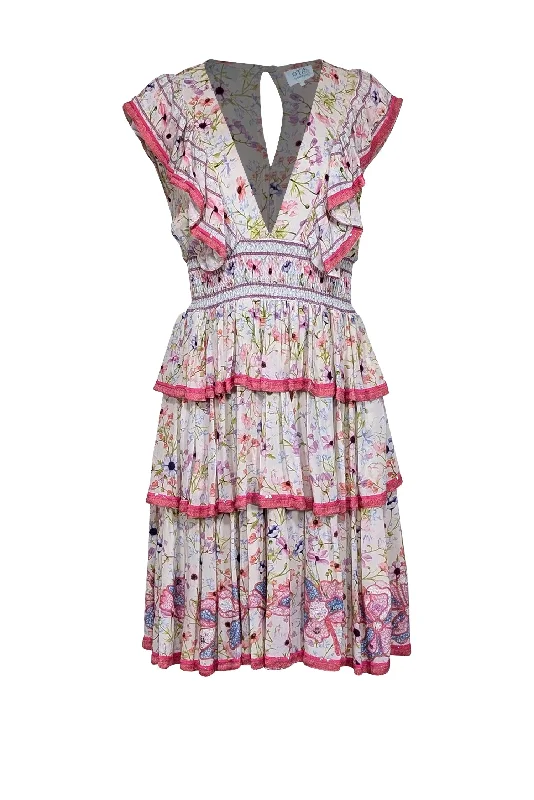 Printed Abstract Women Dress for a Modern and Artistic Appeal Printed Abstract Women Dress for a Modern and Artistic Appeal Taj by Sabrina Crippa - Ivory, Pink, & Multi Color Floral Ruffle Trim Dress Sz M Printed Abstract Women Dress for a Modern and Artistic Appeal Printed Abstract Women Dress for a Modern and Artistic Appeal Taj by Sabrina Crippa - Ivory, Pink, & Multi Color Floral Ruffle Trim Dress Sz M