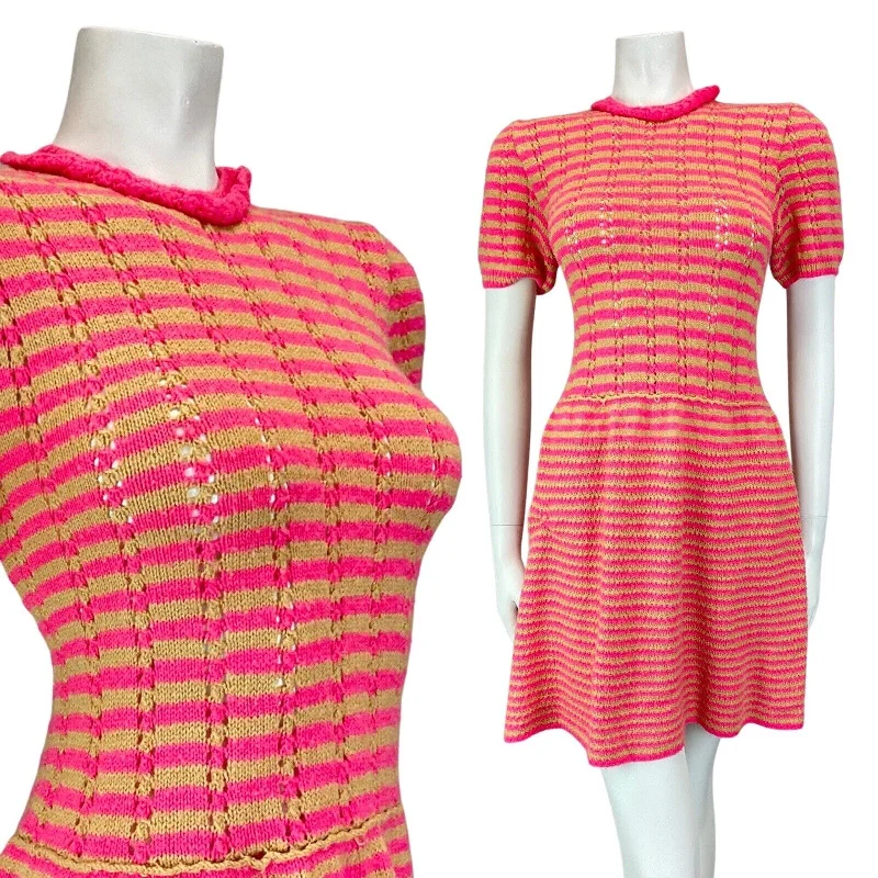 Sheath Women Dress with a Tailored Fit for a Professional Look Sheath Women Dress with a Tailored Fit for a Professional Look VINTAGE 60s PINK BEIGE STRIPED KNITTED CROCHETED MOD SUMMER SHORT DRESS 10 Sheath Women Dress with a Tailored Fit for a Professional Look Sheath Women Dress with a Tailored Fit for a Professional Look VINTAGE 60s PINK BEIGE STRIPED KNITTED CROCHETED MOD SUMMER SHORT DRESS 10