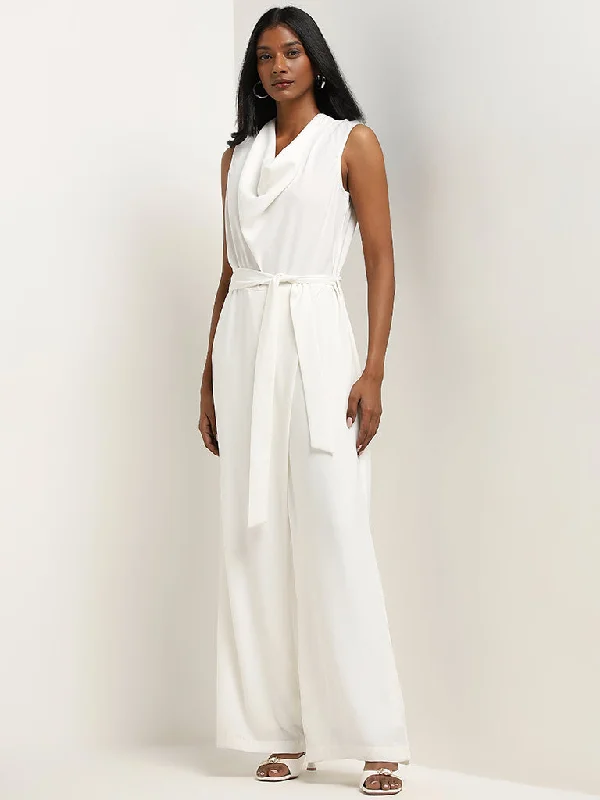 Mermaid - Style Women Dress with a Fitted Silhouette for Special Occasions Mermaid - Style Women Dress with a Fitted Silhouette for Special Occasions Wardrobe Ivory Jumpsuit With Belt Mermaid - Style Women Dress with a Fitted Silhouette for Special Occasions Mermaid - Style Women Dress with a Fitted Silhouette for Special Occasions Wardrobe Ivory Jumpsuit With Belt