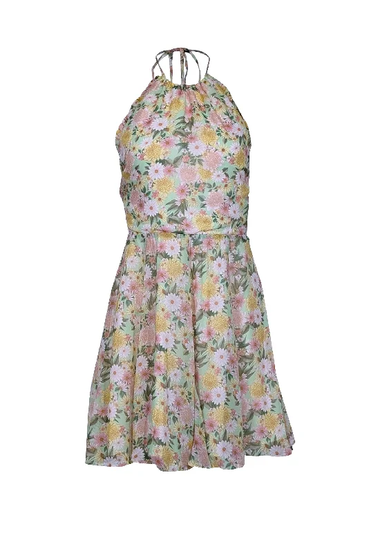 Halter Neck Women Dress to Show Off the Shoulders and Neckline Halter Neck Women Dress to Show Off the Shoulders and Neckline Yumi Kim - Green, Pink, & Yellow Floral Print Halter "Milo" Dress Sz XS Halter Neck Women Dress to Show Off the Shoulders and Neckline Halter Neck Women Dress to Show Off the Shoulders and Neckline Yumi Kim - Green, Pink, & Yellow Floral Print Halter "Milo" Dress Sz XS