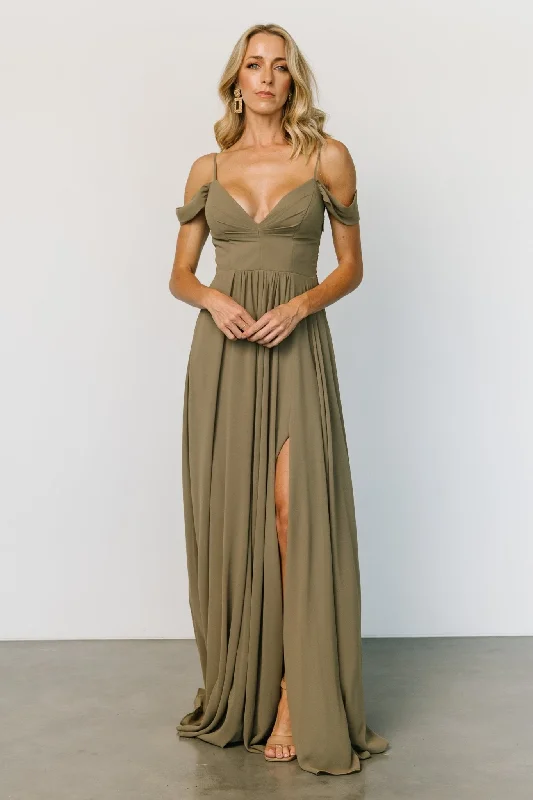 Bianca Lace Maxi Dress | Olive