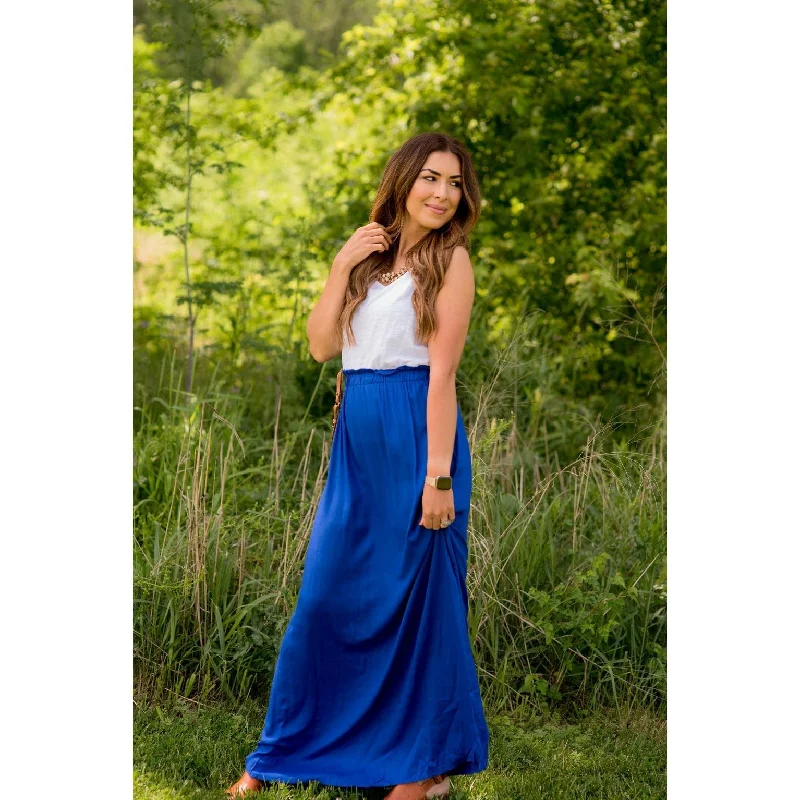 Cinch Waisted Colored Bottom Tank Maxi