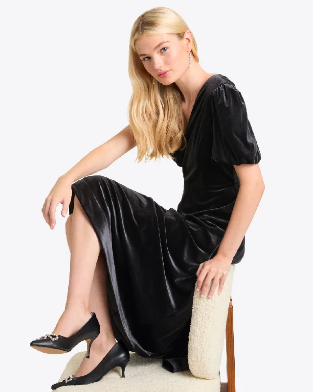 Vivienne Love Circle Midi Dress in Velvet