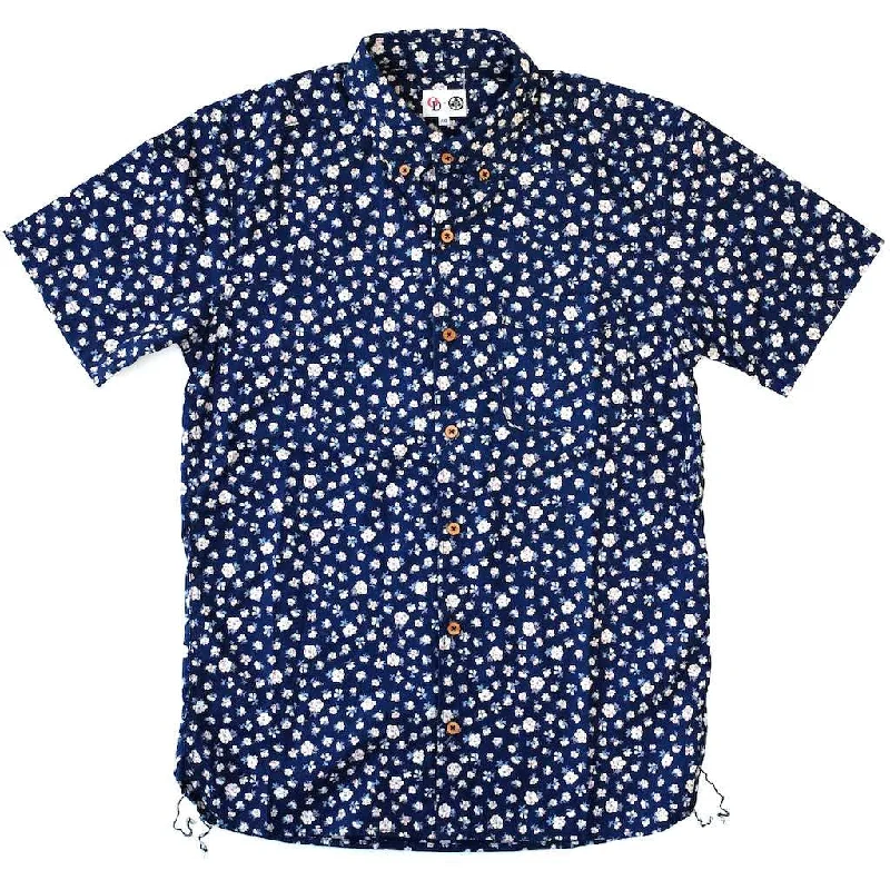 OD+MJ Indigo Floral Selvedge S/S Shirt