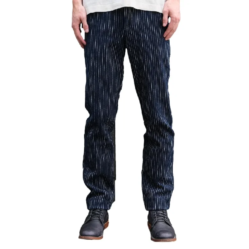 Studio D'Artisan Indigo "Rain" Sashiko Pants (Regular Tapered)