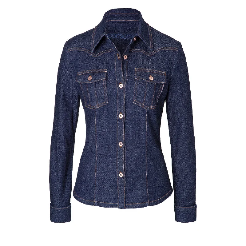 Womens Shirt Jacket - Raw One Wash