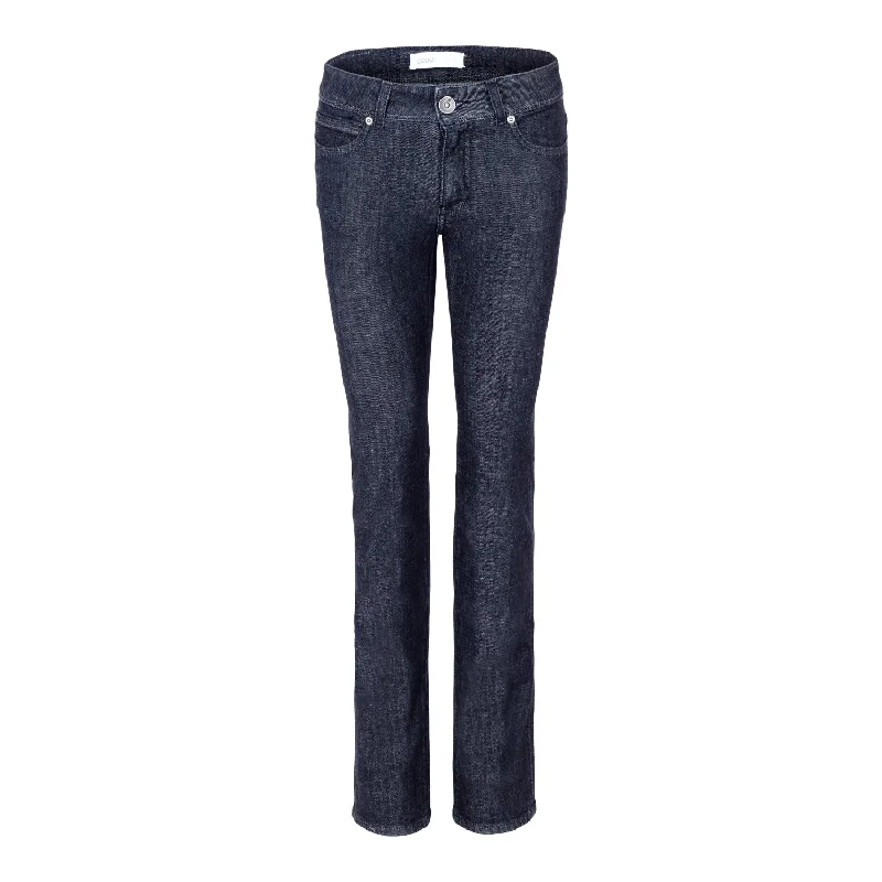 Womens Straight Jeans - Black Light One Wash