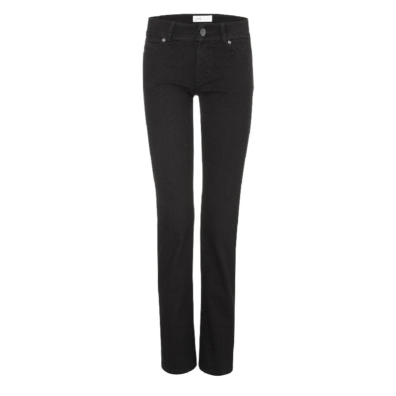 Womens Straight Jeans - Black One Wash