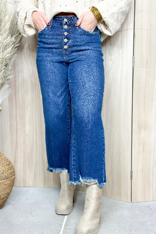 Women's pants for music festivals Ripped women jeans for a rebellious and fashion - forward style High Waisted Button Fly Destroy Hem Crop Jeans Women's pants for music festivals Ripped women jeans for a rebellious and fashion - forward style High Waisted Button Fly Destroy Hem Crop Jeans