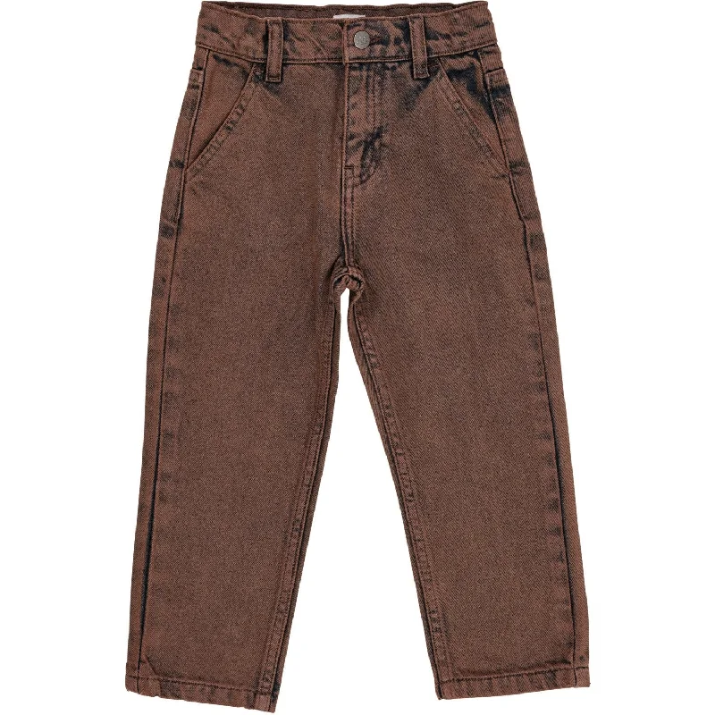 Women's tassel - adorned boho pants Embellished women jeans with studs or rhinestones for a glamorous touch COPENHAGEN COLORS Dk Brown Dyed Organic Junior Jeans, Regular Fit Women's tassel - adorned boho pants Embellished women jeans with studs or rhinestones for a glamorous touch COPENHAGEN COLORS Dk Brown Dyed Organic Junior Jeans, Regular Fit