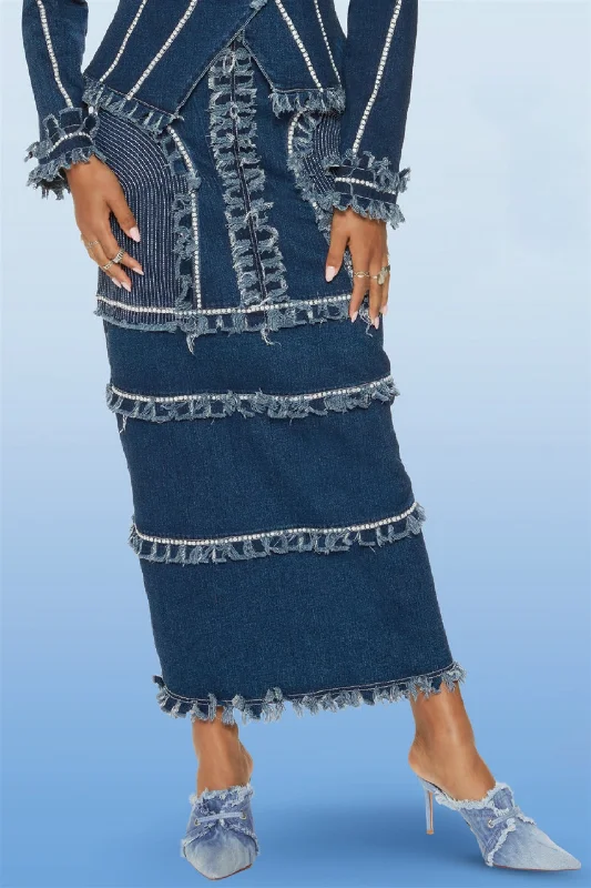 Women's one - piece jumpsuit pants Embroidered women jeans with intricate patterns DV Jeans 8481 Skirt Women's one - piece jumpsuit pants Embroidered women jeans with intricate patterns DV Jeans 8481 Skirt