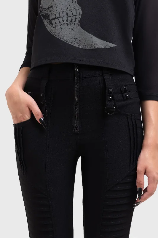 Women's elastic - waist lounge pants Acid - wash women jeans with a retro finish High Above Trousers Women's elastic - waist lounge pants Acid - wash women jeans with a retro finish High Above Trousers