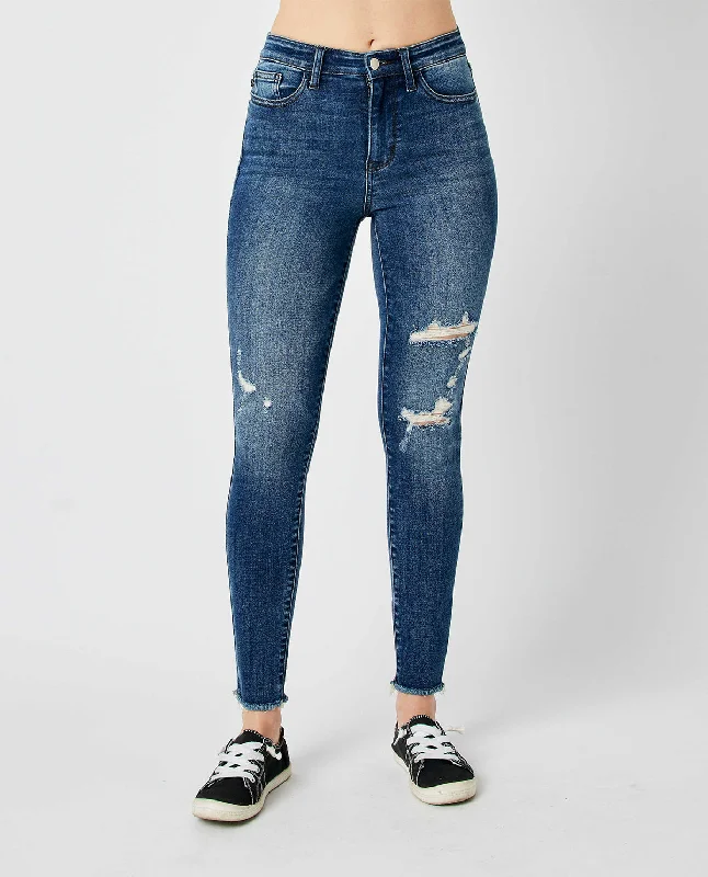 Women's skinny jeans pants High - waisted women jeans for a flattering silhouette Judy Blue High Waist Skinny Destroy Jeans Women's skinny jeans pants High - waisted women jeans for a flattering silhouette Judy Blue High Waist Skinny Destroy Jeans