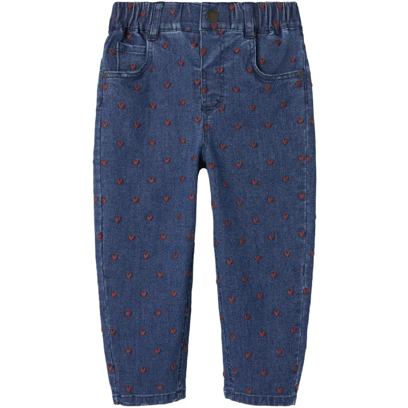 Women's pants for cycling Jeggings women jeans combining the comfort of leggings and style of jeans Lil'Atelier Dark Blue Denim Heart Embroidery Liva Loose Jeans Women's pants for cycling Jeggings women jeans combining the comfort of leggings and style of jeans Lil'Atelier Dark Blue Denim Heart Embroidery Liva Loose Jeans