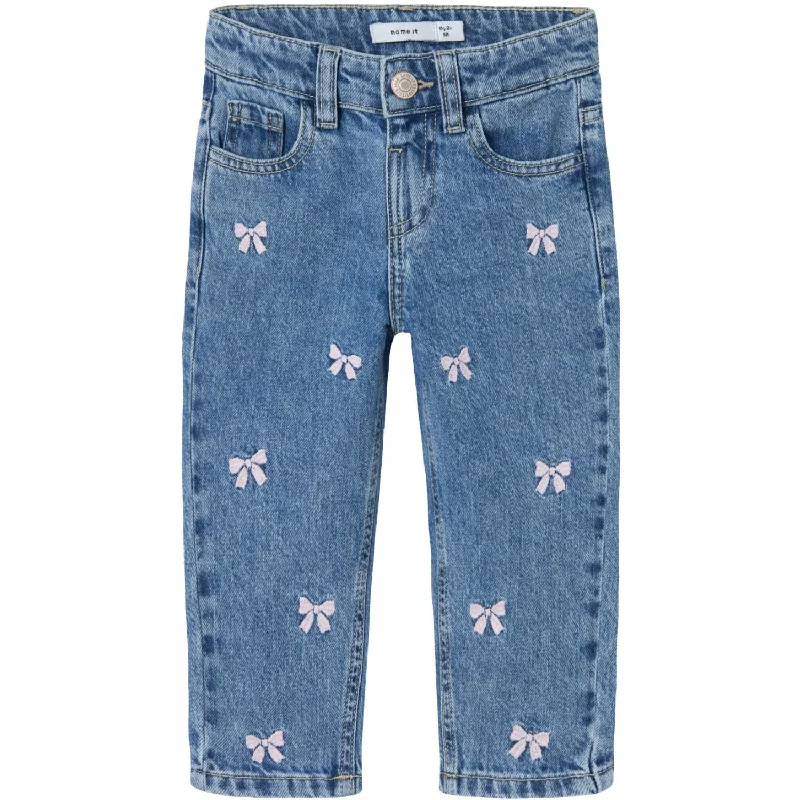 Women's pocket - equipped casual pants Button - fly women jeans with a traditional touch Name It Medium Blue Denim Bows Bella Mom Embroidery Jeans Noos Women's pocket - equipped casual pants Button - fly women jeans with a traditional touch Name It Medium Blue Denim Bows Bella Mom Embroidery Jeans Noos