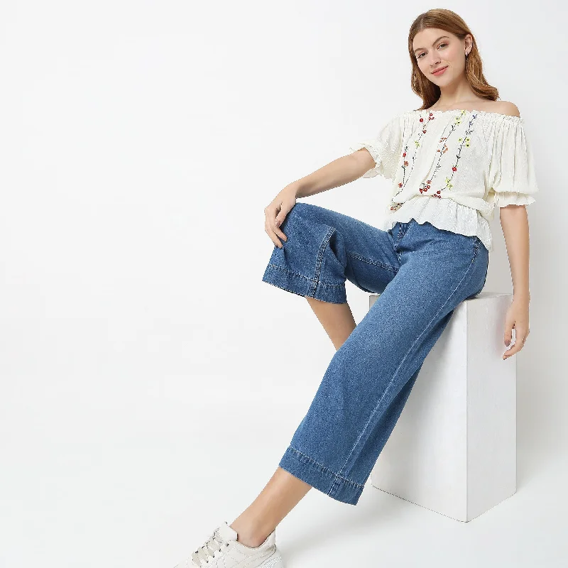 Women's pants for swimming (board shorts style) High - rise flare women jeans for a 70s - inspired look Regular Fit Jeans Women's pants for swimming (board shorts style) High - rise flare women jeans for a 70s - inspired look Regular Fit Jeans