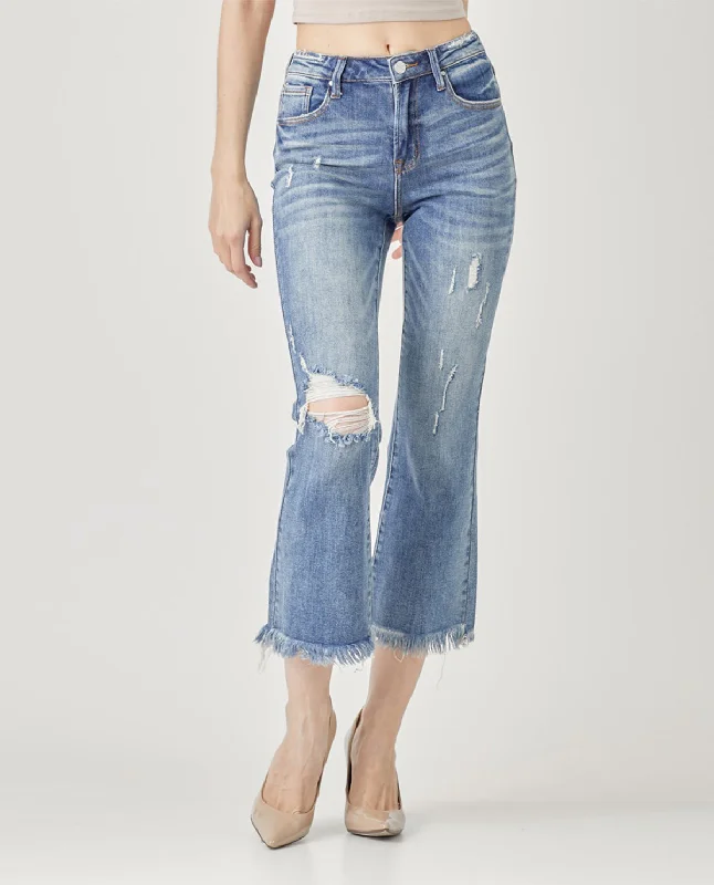 Women's nursing work pants Straight - leg women jeans with a classic and timeless appeal Risen High Rise Crop Flare Jeans Women's nursing work pants Straight - leg women jeans with a classic and timeless appeal Risen High Rise Crop Flare Jeans