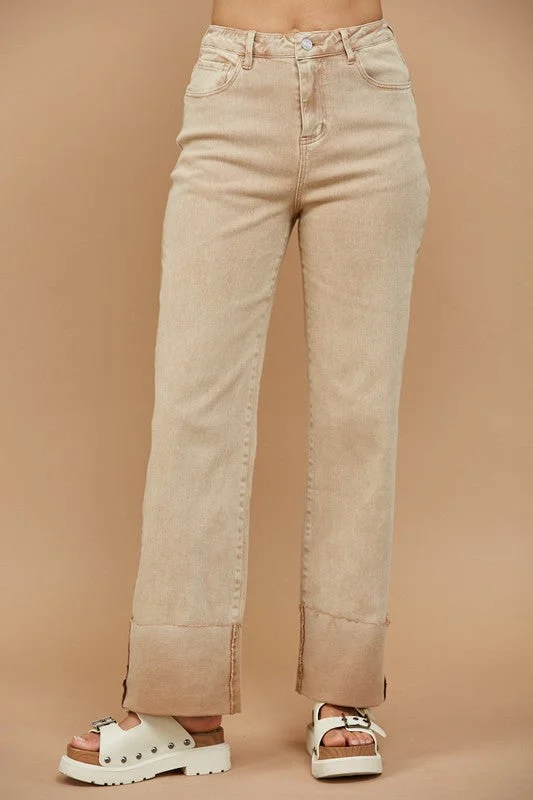 Women's printed floral pants High - waisted women jeans for a flattering silhouette Straight Leg Washed Cut Jeans Women's printed floral pants High - waisted women jeans for a flattering silhouette Straight Leg Washed Cut Jeans