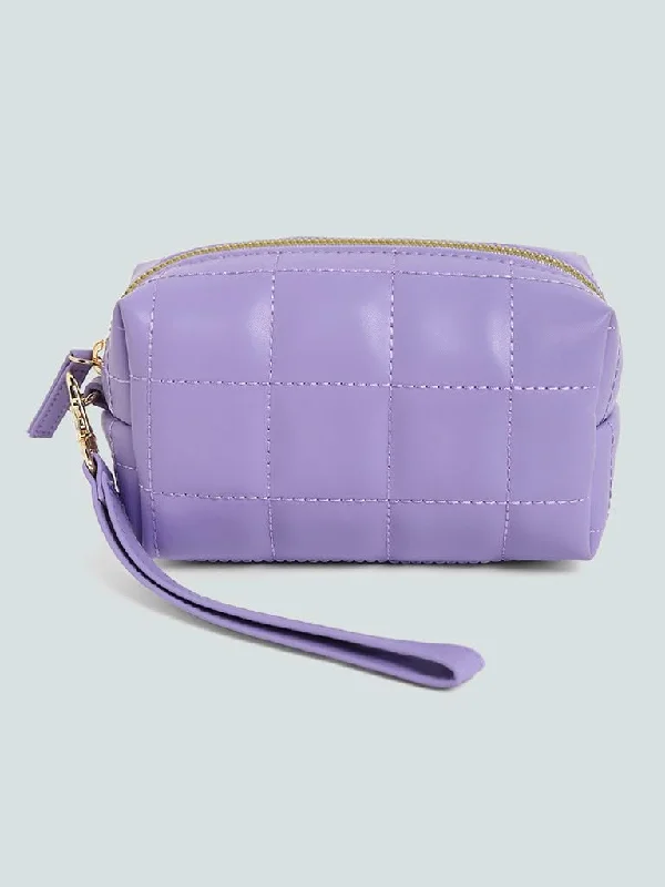 Women's pants for running Wide - leg women jeans for a modern and relaxed vibe Studiowest Lilac Quilted Square Pouch - Small Women's pants for running Wide - leg women jeans for a modern and relaxed vibe Studiowest Lilac Quilted Square Pouch - Small