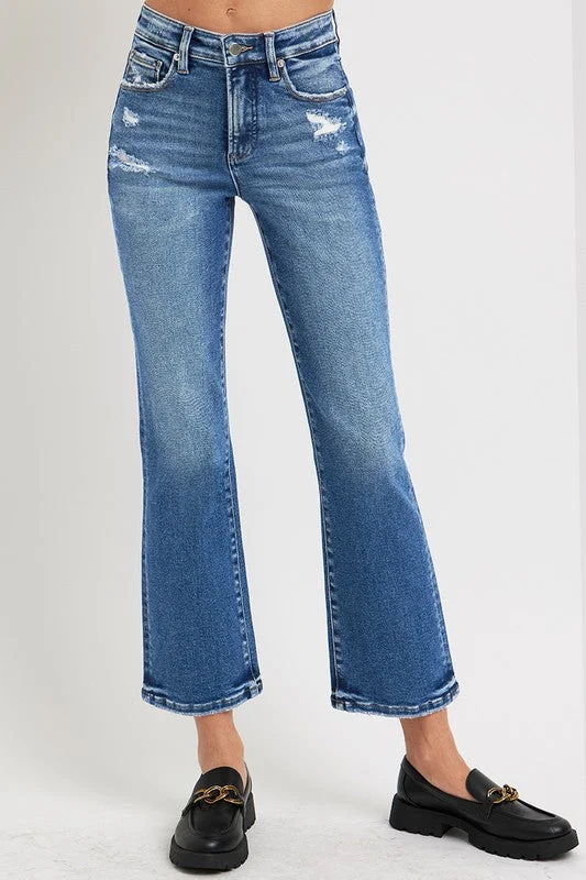 Women's pants for outdoor adventures Dark - wash women jeans for a sophisticated and slimming effect Tummy Control High Rise Crop Bootcut Women's pants for outdoor adventures Dark - wash women jeans for a sophisticated and slimming effect Tummy Control High Rise Crop Bootcut