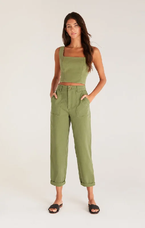 Women's long - length casual pants Straight - leg women jeans with a classic and timeless appeal Zoe Cotton Twill Pant Women's long - length casual pants Straight - leg women jeans with a classic and timeless appeal Zoe Cotton Twill Pant