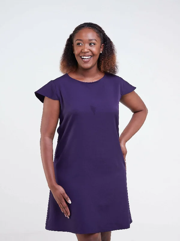 Perfect Treasures Basic Shift Dress - Purple