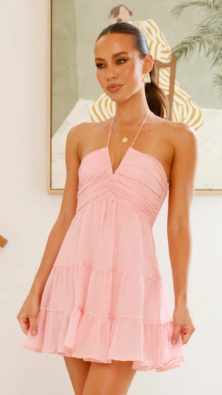 Taffeta Mini Dress - Pink