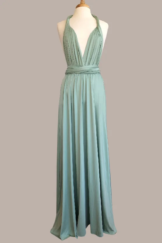 Agave Convertible Wear Long Bridesmaid Dress