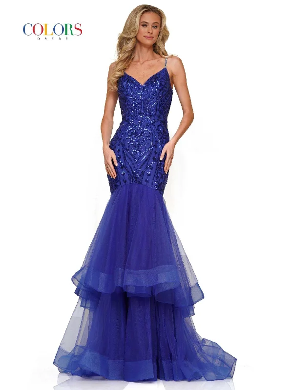 Colors 2978 Colors Fitted Long Evening Dress