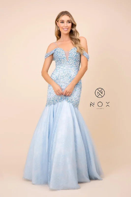 Long Prom Off The Shoulder Mermaid Gown
