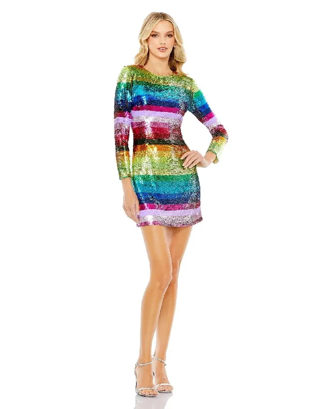 Mac Duggal 93724 Long Sleeve Cocktail Dress