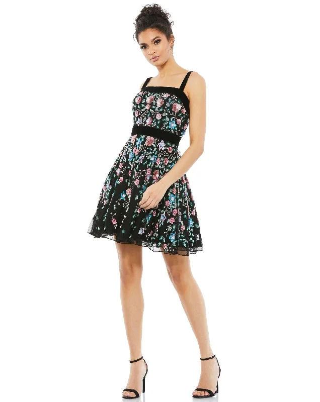 Mac Duggal 4984 Short Floral Cocktail Dress