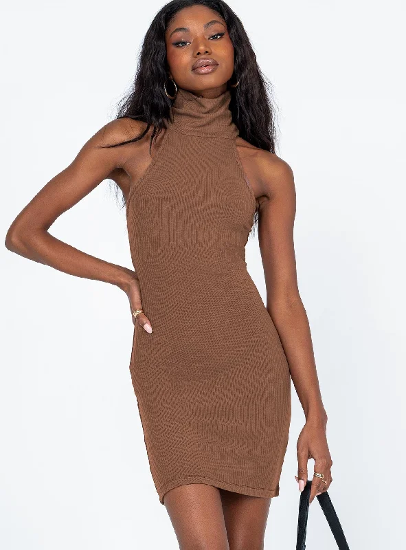 River Mini Dress Brown