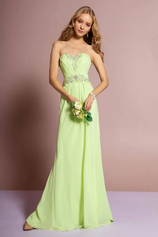 Strapless Sweetheart Long Formal Dress